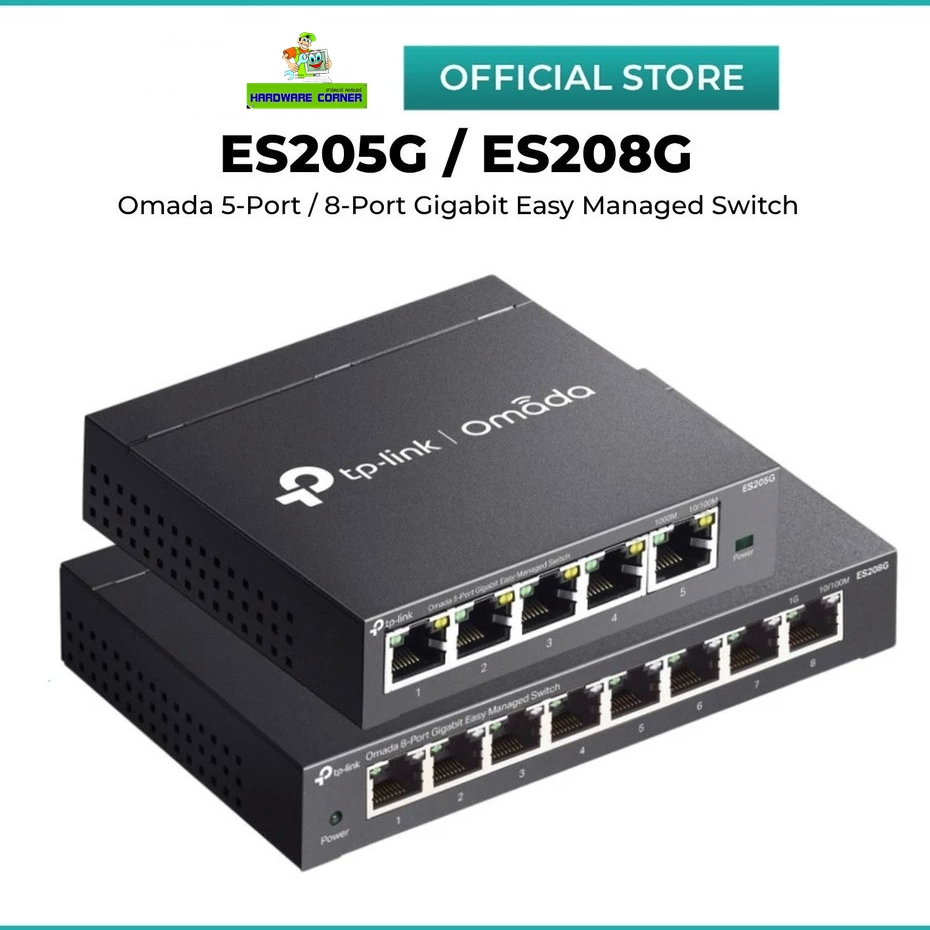 TP-LINK (ES205G ES208G) Omada 5-Port Gigabit Easy Managed Switch 10/100/1000Mbps