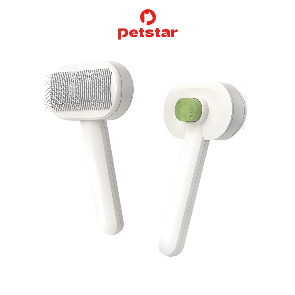 Petstar แปรงหวีขนสัตว์เลี้ยง หวีขนแมว หวีขนสุนัข Pet grooming brush ไม่เจ็บผิว ขนฟูนุ่ม ใช้ได้ทุกวัน