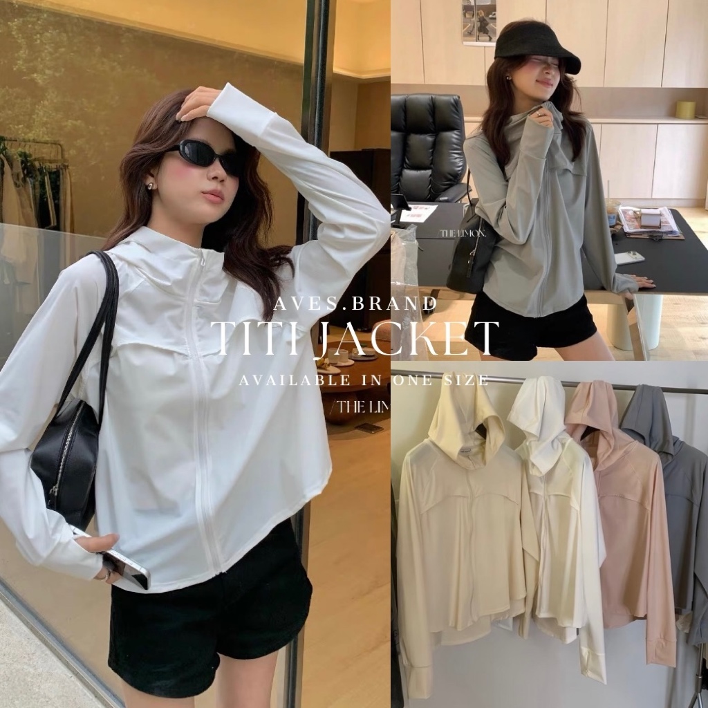 AVES.BRAND TITI JACKET เสื้อฮู้ด แจ็กเก็ตฮู้ด กันยูวีดีไซน์เกาหลีมินิมอล
