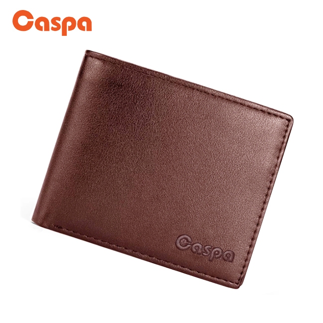 Caspa กระเป๋าผู้ชาย รุ่น QB-502 กระเป๋าสตางค์ผู้ชายใบสั้น มีซิปพร้อมช่องใส่บัตร