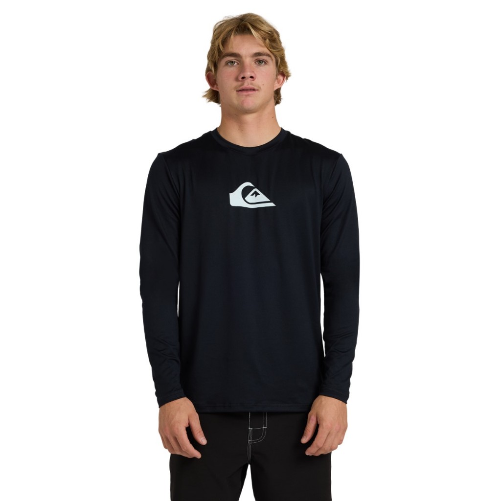 Quiksilver เสื้อว่ายน้ำสำหรับผู้ชาย Mens Solid Streak Long Sleeve Surf Tee 261 UQYWR03153-KVJ0