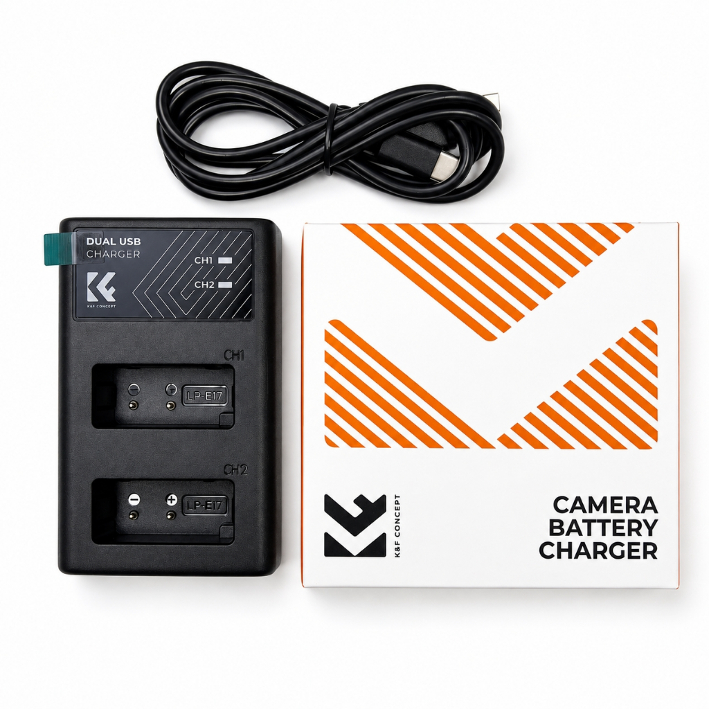 K&F Concept แท่นชาร์จแบตDual USB Charger  Canon LP-E17KF28.0008 พร้อมส่ง รับประกัน 1ปี
