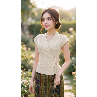 เสื้อใส่ไปวัด เสื้อใส่ไปทำบุญผ้าฝ้าย สินค้าเกรดพรี่เมี่ยม สินค้าพร้อมส่ง1
