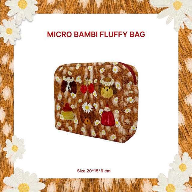(พร้อมส่ง/พรีออเดอร์)กระเป๋าแบรนด์ P‘s Material รุ่น Micro Fluffy Bag