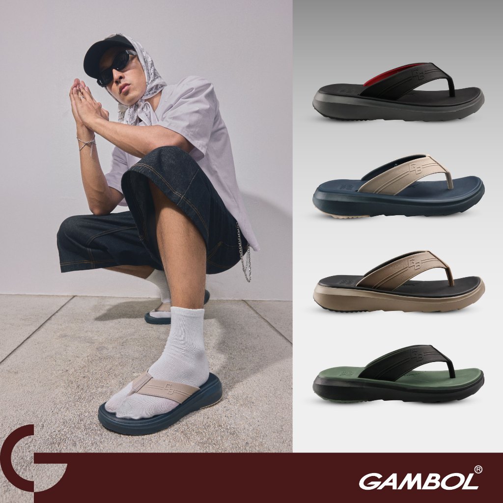 GAMBOL แกมโบล LIFT รองเท้าแตะหนีบชาย รุ่น GM41149X Size 40-44