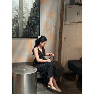 Alice scott dress เดรสยาวลายสก้อต : everydaylookk store