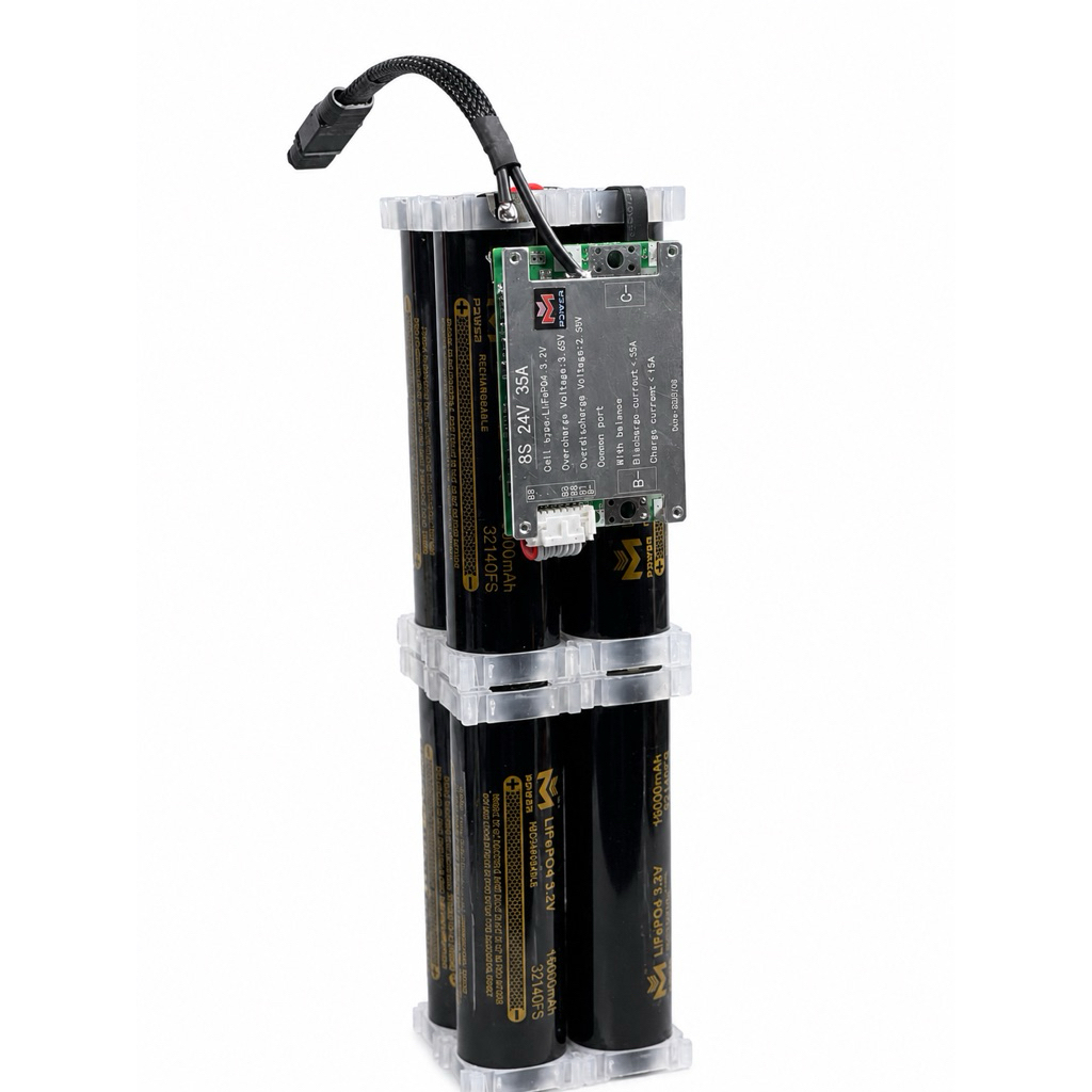 แบตเตอรี่ 8s 28v 15,000mAh ทรงคอนโด Bms35A CF 32140 mpower พร้อมใช้งาน