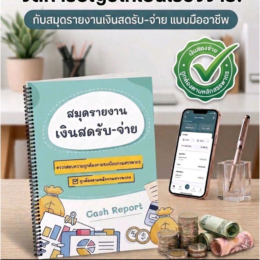 สมุดรายงานเงินสดรับ-เงินจ่าย ตามหลักสรรพากร