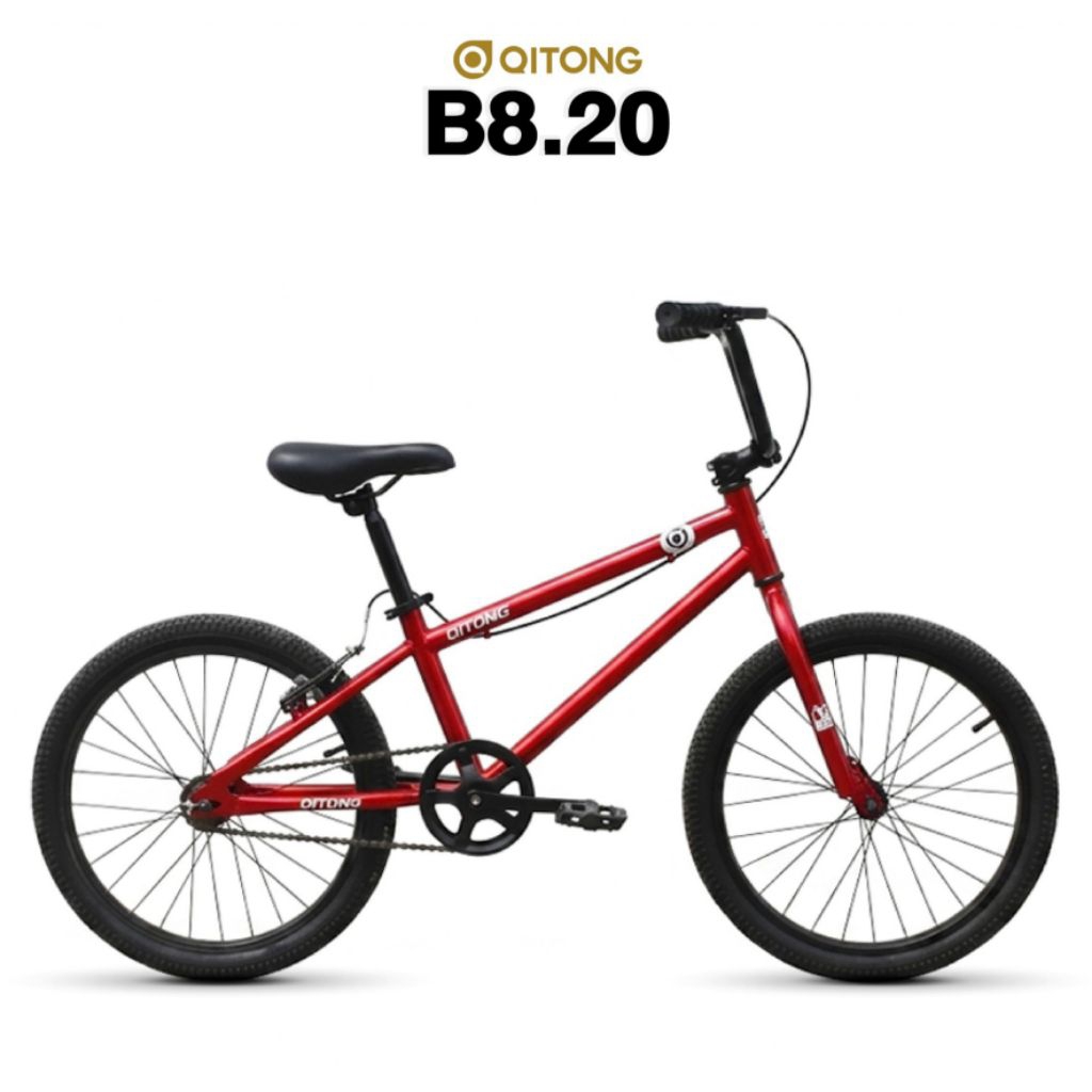 B8 จักรยาน BMX ยี่ห้อ QITONG ล้อ 20 นิ้ว วีเบรค ไม่มีเกียร์ เฟรม/ตะเกียบขอบล้อเหล็ก