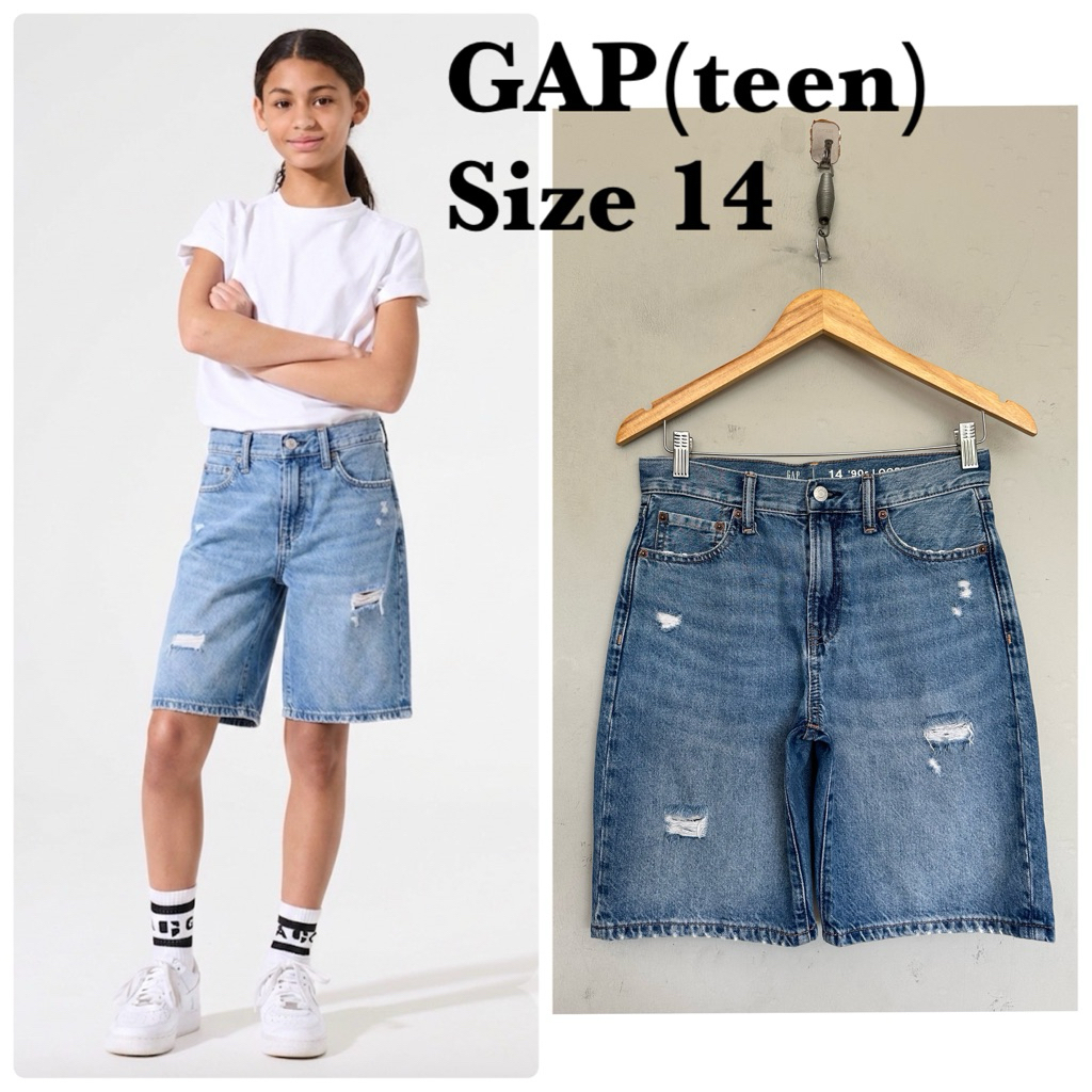 GAP กางเกงยีนส์ขาสั้นของเด็กผู้หญิง วัย Teenมือสองของแท้