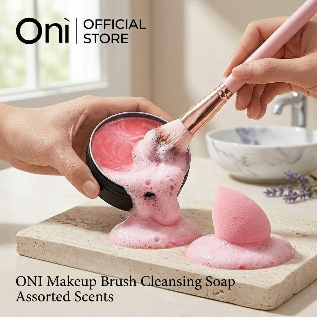 Oni Brush Cleansing Soap,Makeup Brush Cleaner Bar,Cosmetic b