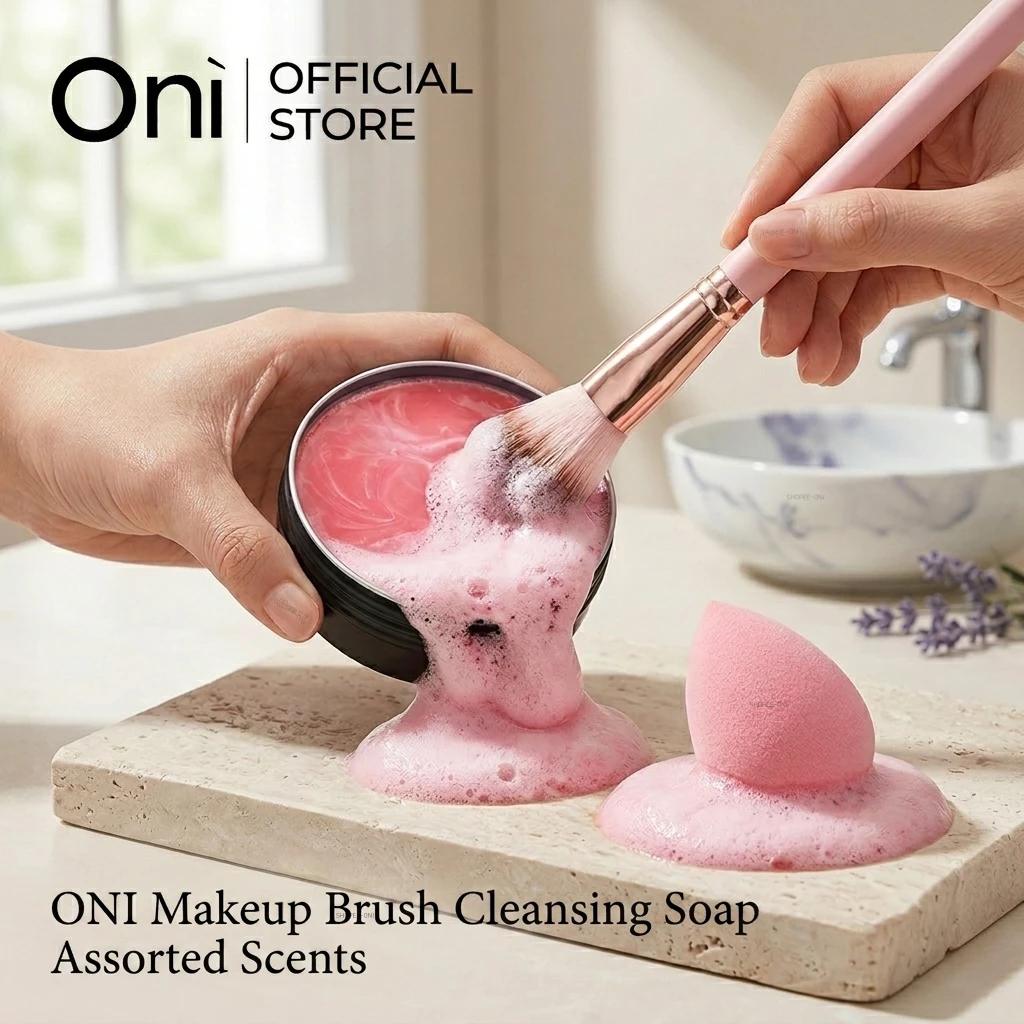 Oni Brush Cleansing Soap,Makeup Brush Cleaner Bar,Cosmetic brush soap,สบู่ขัดแปรงเครื่องสำอาง,สบู่ก้อนล้างแปรง