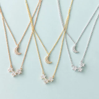 Socrush.bkk | DUSTY MOON necklace สร้อยคอ ดาว พระจันทร์