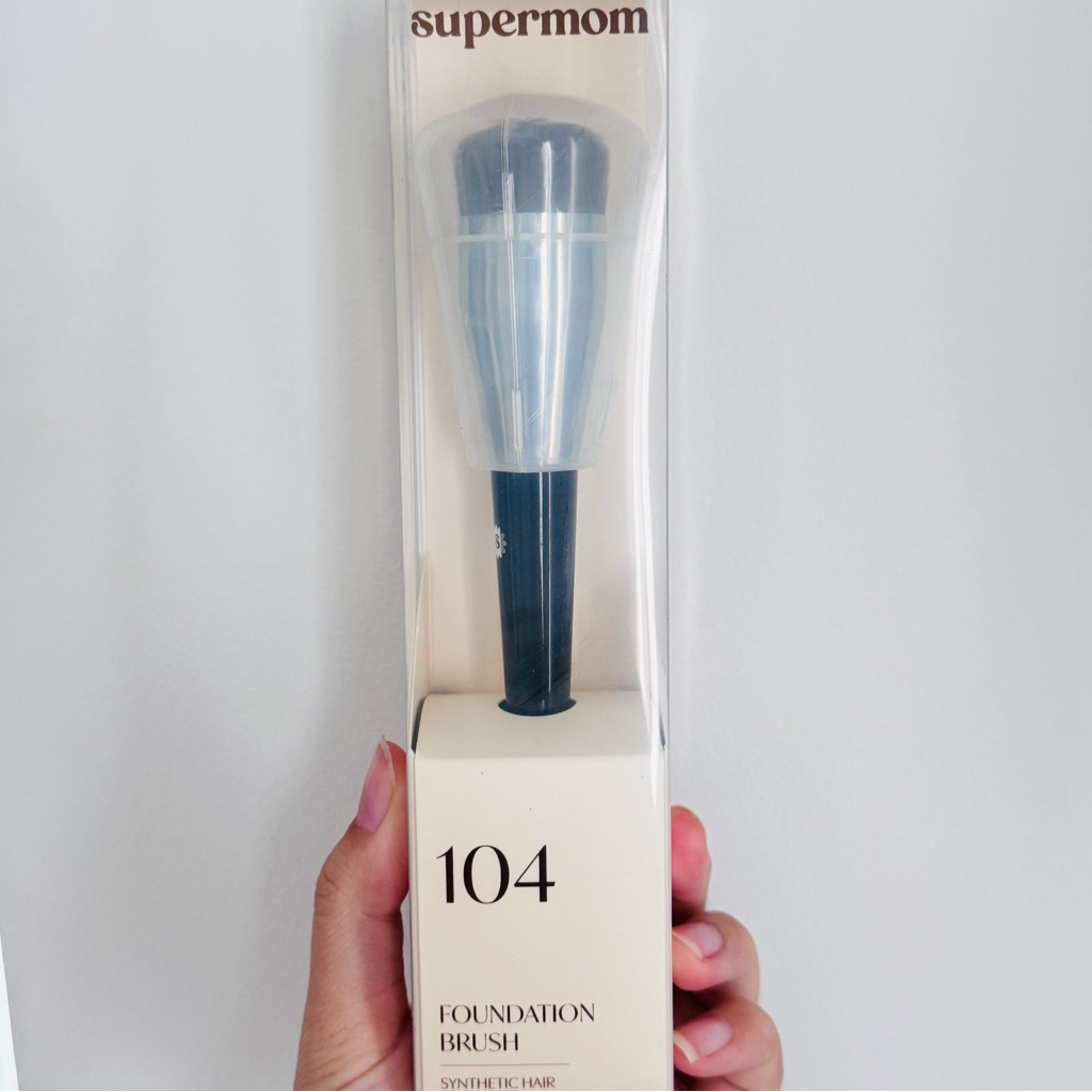 [พร้อมส่ง][มือ1] ส่งต่อ SUPERMOM Foundation brush แปรงลงรองพื้น ทรงกลม-แน่น ขนสังเคราะห์ (104 - ไม่เ