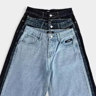 Atipashop - Easton Straight Jeans (#A059) | กางเกงยีนส์เอวต่ำ ทรงขาตรง ดีไซน์เรียบคลาสสิก