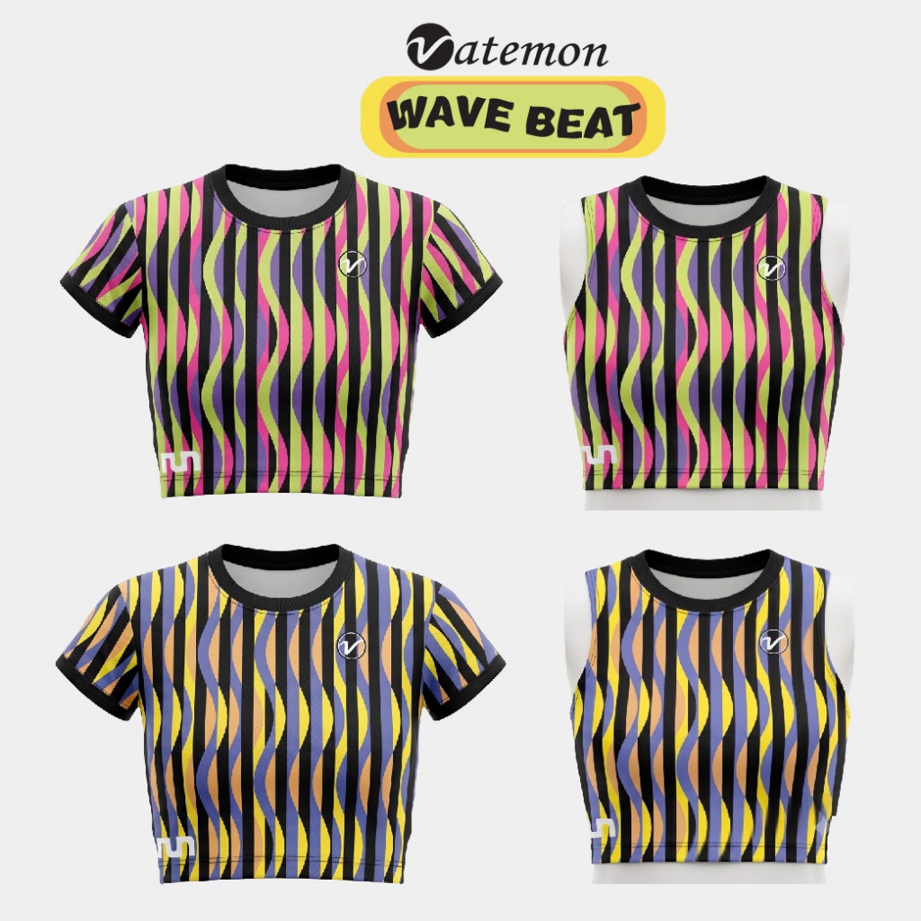 เสื้อครอปสำหรับวิ่ง VATEMON "Wave Beat"