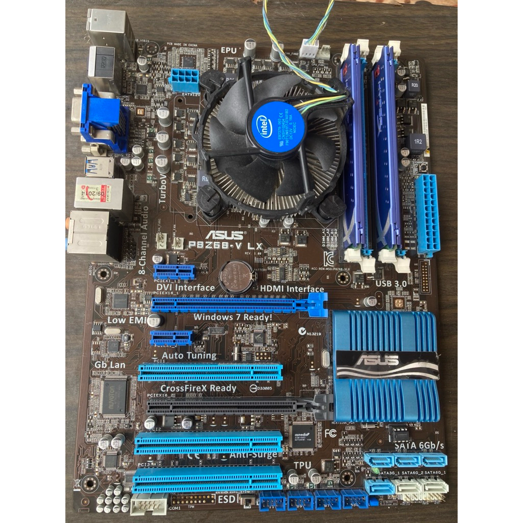 i5-3470+mb เทพ asus p8z68-v +ram kingston fury 4gb*2(8gb)/bus1600 เซ็ท 3 อย่าง