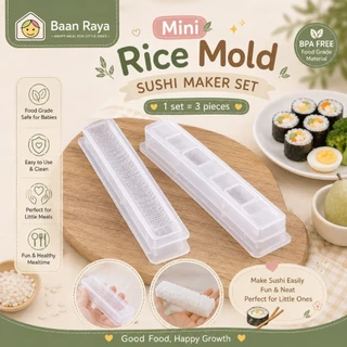 🍣🍙รวมอุปกรณ์ ทำข้าวปั้นเด็กมินิ ชุดทำซูชิ แม่พิมพ์ข้าวปั้น🍱 Bento BLW Baby Rice Mold Sushi Maker Food Mold