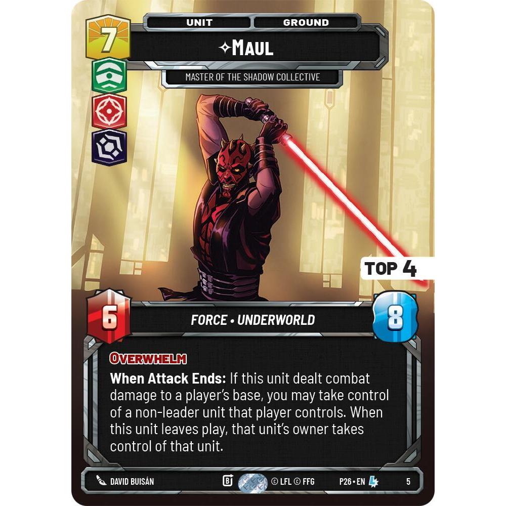 Maul - Master of the Shadow Collective (Top 4) Star Wars : Limited TCG