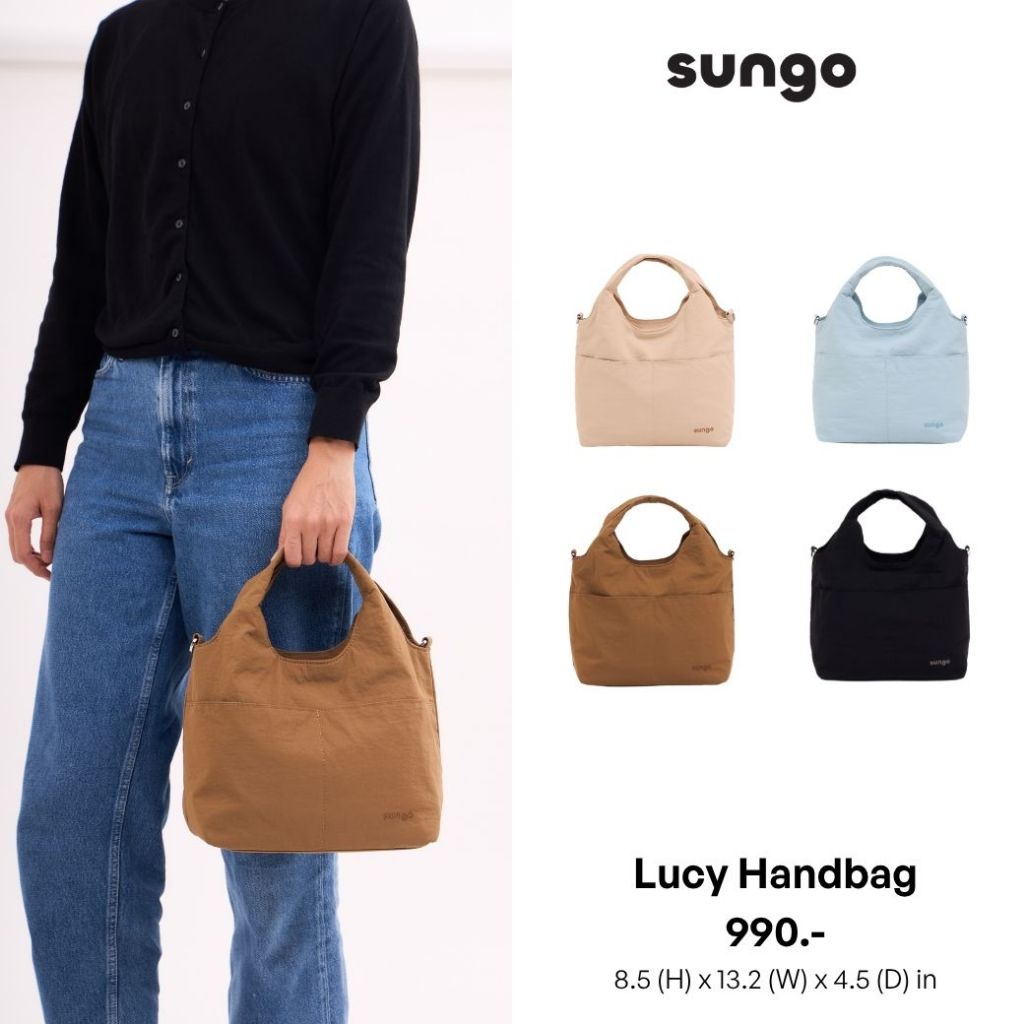 Sungo Lucy Handbag (SG036) กระเป๋าสะพายข้าง ผ้าไนลอน จุของเยอะ น้ำหนักเบา Hand Bag ผู้หญิง