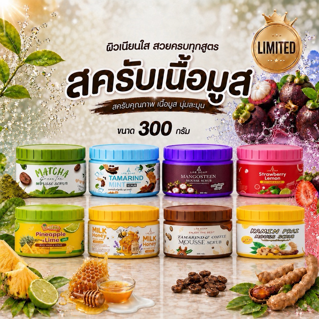 สครับlabsoap size300 กรัม Limited