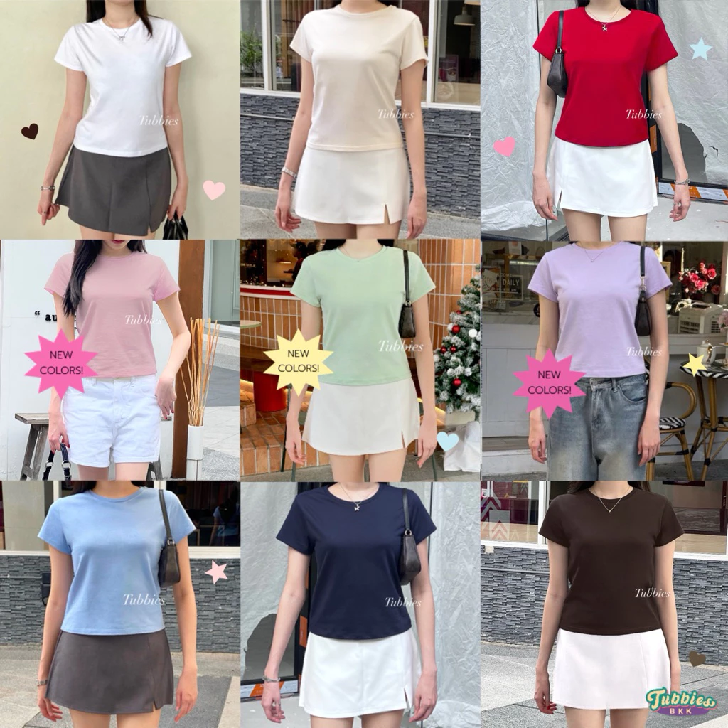 Tubbies | Daily Baby Tee เสื้อยืด เสื้อเบบี้ที เสื้อbaby tee ไซส์เล็ก-ใหญ่ สาวอวบใส่ได้ คอตตอน100% งานไทย💯คอกลม แขนสั้น