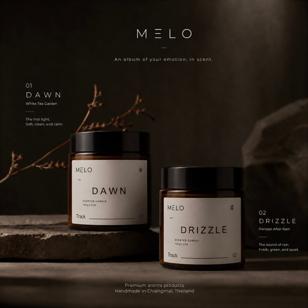 [GRAND OPENING]โปรเปิดร้าน เทียนหอมMELOขวดสีชาClassic Amber (สินค้าจำนวนจำกัด)