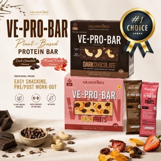 [เจ💛] VE-PRO-BAR โปรตีนบาร์จากถั่วเหลือง 1 กล่องบรรจุ 6 บาร์ (เลือกรสในตัวเลือก)