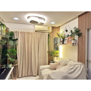 ผ้าม่านซ่อนหู สไตล์มินิมอล ikea ม่านกันแสงuv100% ม่านหน้าต่าง (1ผืน ) *ไม่มีโซ่ถ่วง