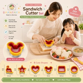 🥪แม่พิมพ์ตัดขนมปัง🥪 แซนวิชกระเป๋า สำหรับเด็ก เบนโตะ BLW Sandwich Pocket Cutter DIY Kids Bento Baan Raya