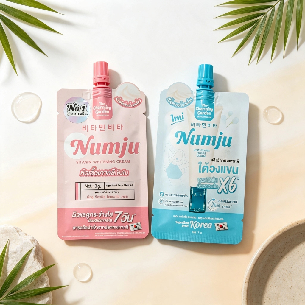 (แบบซอง) Numju Underarm Bright Cream ปริมาน 7g./นัมจู โลชั่นวิตามินเกาหลี 13g.