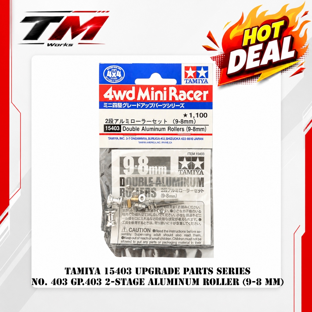 Tamiya 15403 Upgrade Parts Series No. 403 GP.403 2-Stage Aluminum Roller (9-8 mm) 🔥โรลเลอร์ สินค้าพร