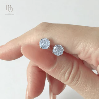 [ต่างหูเงินแท้] Mutify - นวโรสกุหลาบ 9 ชั้น Aquamarine -โชคลาภ วาสนา ก้าวหน้า สมปรารถนา ความรักสมหวัง - Free Gift Box