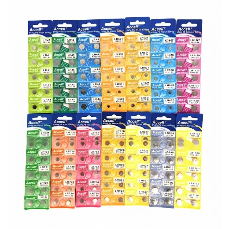 ถ่านกระดุม ขายยกแผง10ก้อน ถ่านนาฬิกา Accell Watch Battery ถ่านกลม นาฟิกา มีทุกรหัส