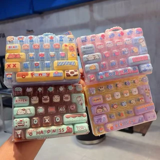 พวงกุญแจคีย์บอร์ด 26 ปุ่ม ของเล่นกดคลายเครียด ลายการ์ตูน Kawaii ห้อยกระเป๋า