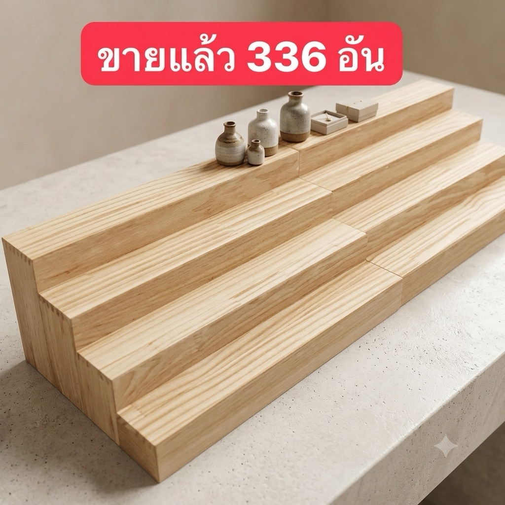 ชั้นไม้ 4 ชั้นแบบปิดทึบ โชว์สินค้าวางของขายตามตลาดนัดแขนาดกxยxส 32x40x20 cm. CAS13-4 (สั่งได้ไม่เกิน2อันต่อครั้ง) ขายดี