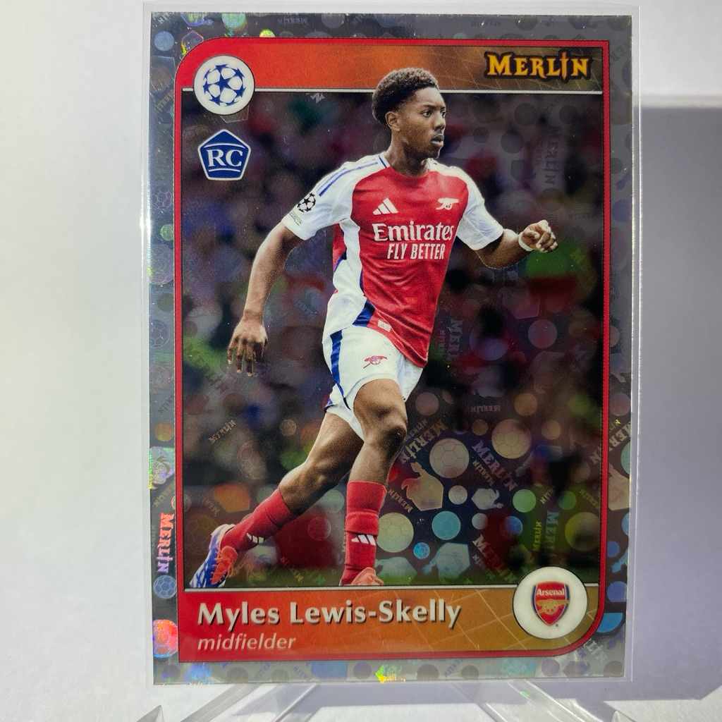 การ์ดนักฟุตบอล MYLES LEWIS-SKELLY, RC, ARSENAL, MERLIN COLLECTIONS, TOPPS MERLIN 2025, No.49, (merli