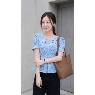 เสื้อลายไทย ระบายเอวผูกหลัง **สินค้ามาใหม่**