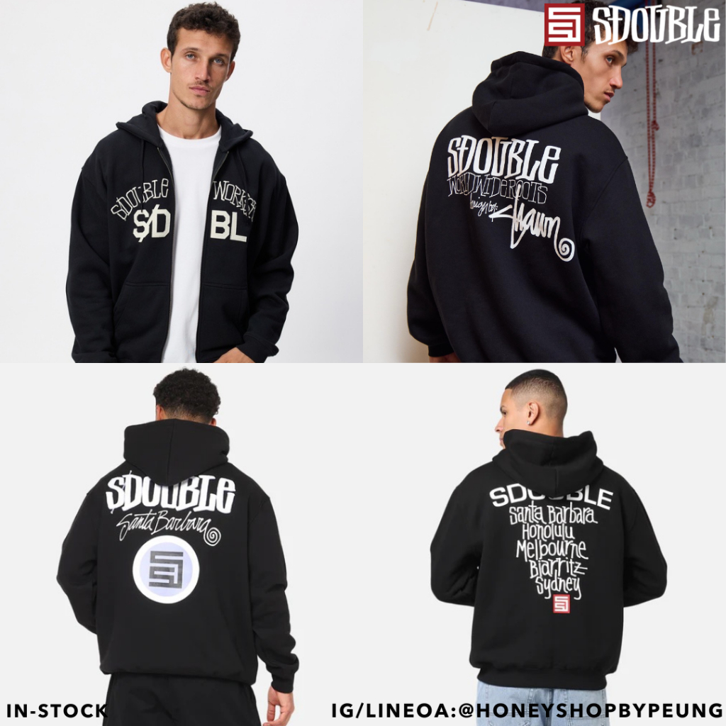 [โค้ดลด 20% เหลือเริ่ม 2,6xx ของแท้ พร้อมส่งในไทย] S-Double Hoodie แบรนด์น้องใหม่จาก Shawn Stussy (ผู้ก่อตั้งแบรนด์ Stus