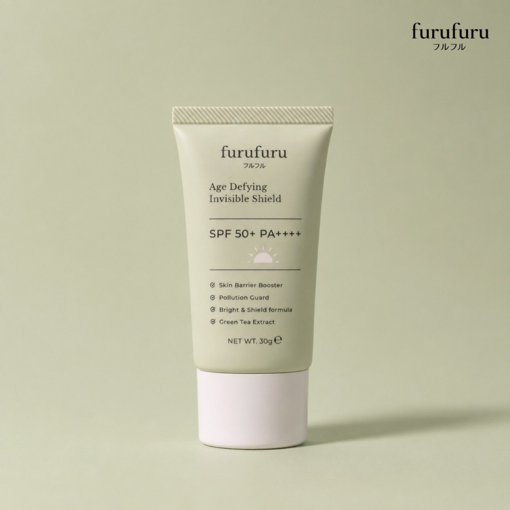 furufuru - Age Defying Invisible Shield - ครีมกันแดดบำรุงผิว กลิ่นชาเขียว ไม่ทิ้งรอยขาว - 30ml