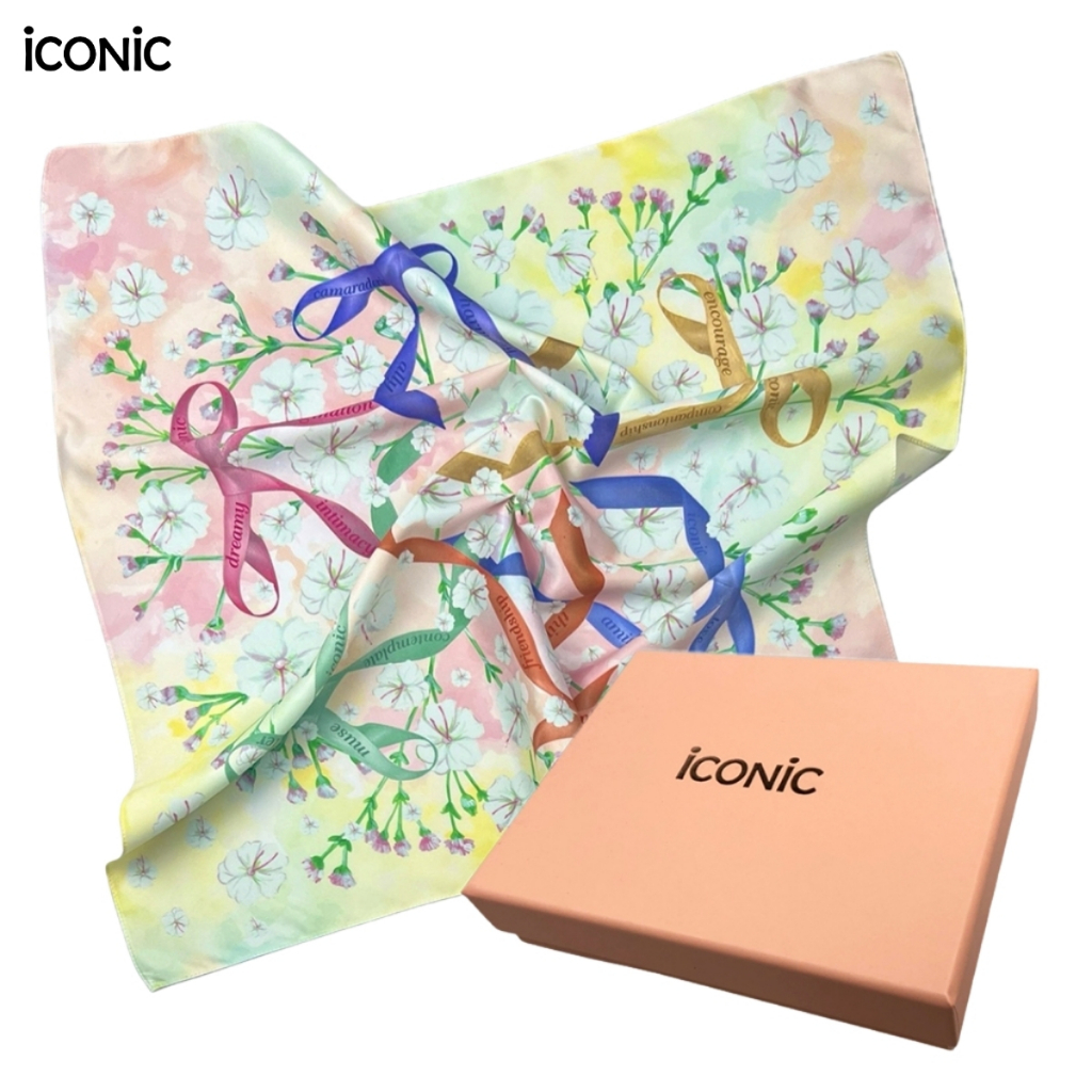 iCONiC FESTINA SCARF #200380 ผ้าคลุมไหล่ ผลิตจากเส้นใย รีไซเคิ้ล ขนาด 50x 50 cm.