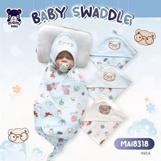 Mami Baby ผ้าห่อตัวเด็กแรกเกิด ขนาด 30x30 นิ้ว เนื้อผ้านุ่มพิเศษคอตตอน 100%