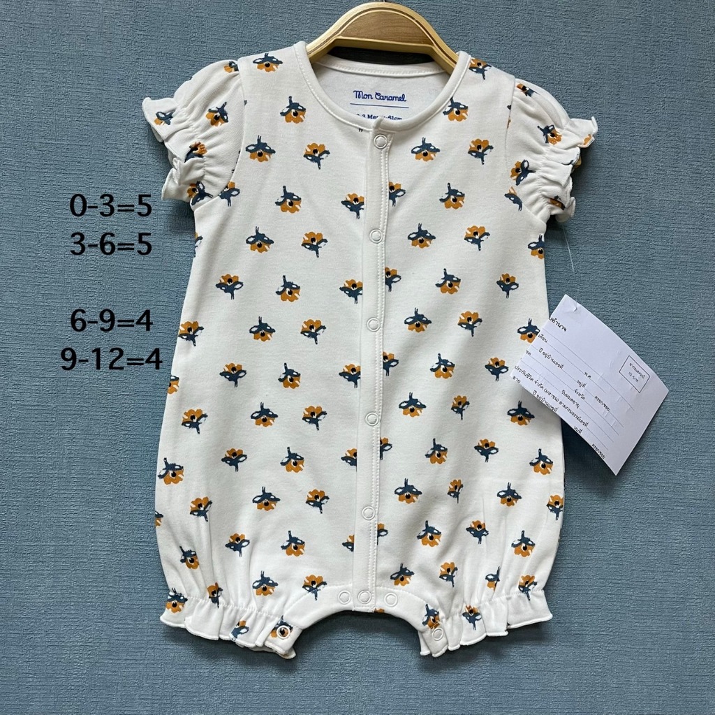 รอมเปอร์ขาสั้นเด็กผู้ชาย แบรนด์Gymboree ผ้าCotton100% ลายเท่ ใส่สบายไม่อบร้อน