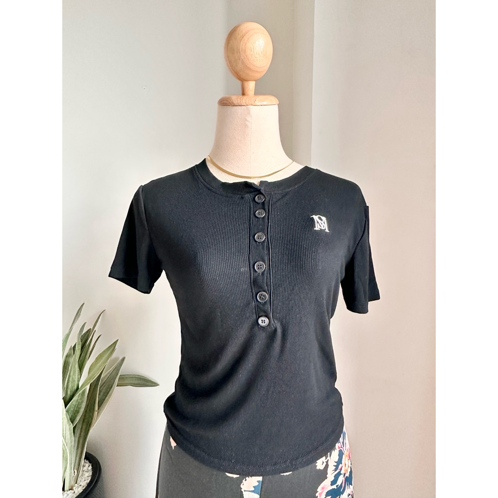 MESAVE - เสื้อยืด สไตล์ POLO -ใหม่ Freesize