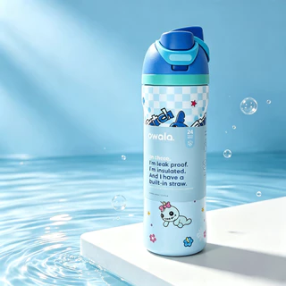 สินค้าของแท้ Owala FreeSip Tumbler 24oz/710ml รุ่นคอลแลปลายการ์ตูน ขวดน้ำพกพาสแตนเลส 316 ฝาดูดได้ 2 ทาง กันรั่ว เก็บเย็น