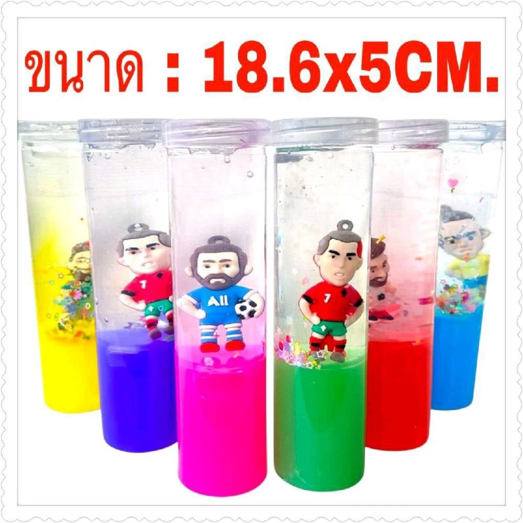 สไลม์สีทูโทน กลิ่นหอม มีตัวตุ๊กตา คละลาย คละสี ราคายกโหล12ชิ้น