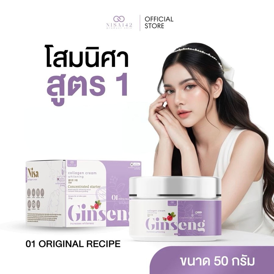 โสมนิศาDuoset (สูตร1 +สูตร2) โลชั่นบำรุงผิวกายกลิ่นหอม สำหรับผิวกายแบบกระปุก ครีมบำรุงผิว ใช้เป็นประจำ