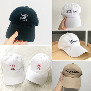พร้อมส่ง❤️หมวกแก๊ปปักชื่อได้ ผ้าเนื้อนิ่ม สไตล์เกาหลี (ไซส์ผู้ใหญ่) จัดส่ง 1