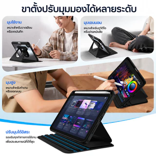 เคสสำหรับ หมุนได้ 360° ใช้สำหรับ Xiaomi pad 7 8 pad 6 7 8 Redmi SE Pad2 Redmi Pro12.1 มีที่เก็บปากกาในตัว เคสmi เคสหนัง