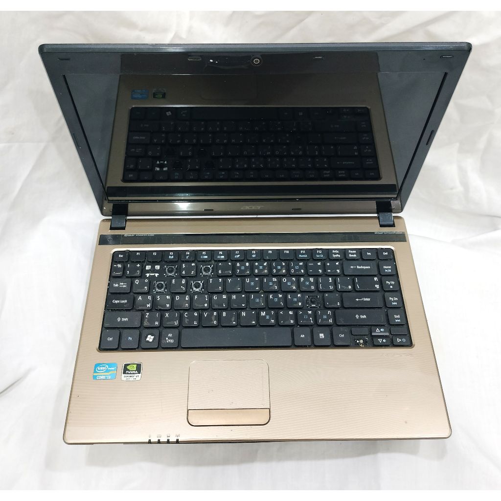 Notebook Acer Aspire 4752Intel Core i3-2350M (2 Cores / 4 Threads, 3 MB L3 Cache)ขนาดหน้าจอ 14 นิ้ว"